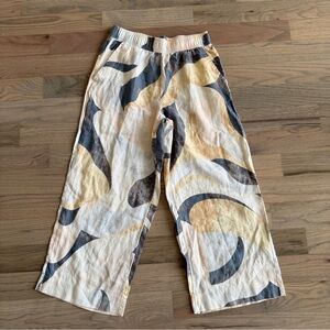 Rachel Zoe Wide Leg Linen Summer Pants Beach Bohemian